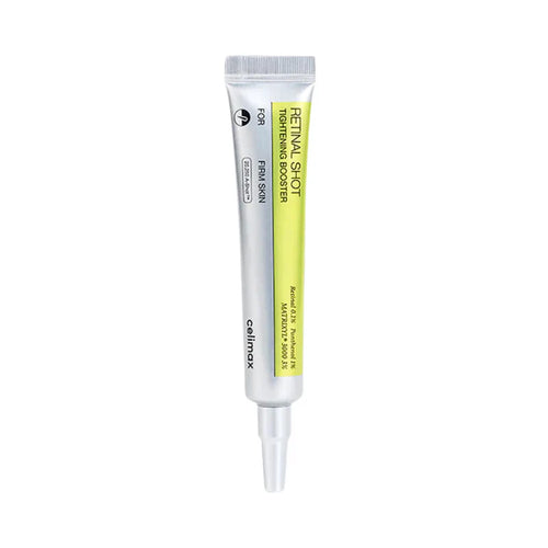 Celimax The Vita-A Retinal Shot Tightening Booster serum in a 15 ml bottle with a sleek design and dropper.