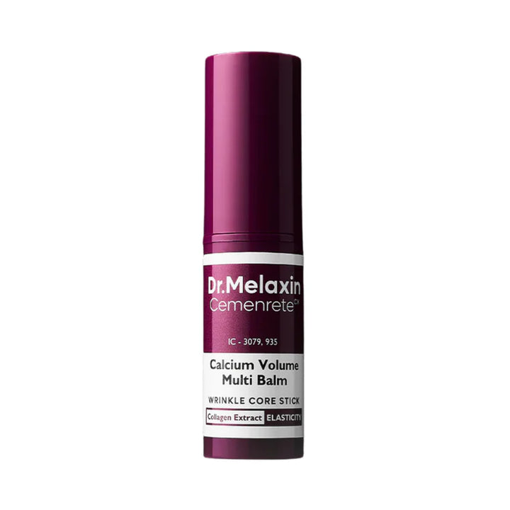 Dr. Melaxin Calcium Volume Multi Balm eye cream in a sleek jar, designed to hydrate and soothe the delicate skin around the eyes.