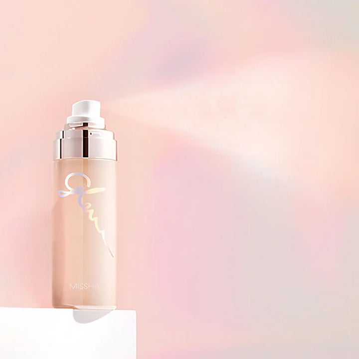 Missha Glow to Go set featuring Nuaglow glow skin balm and mist, showcasing hydrating skincare products in sleek packaging.
