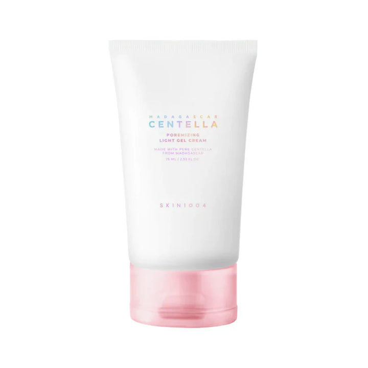 SKIN1004 Poremizing Light Gel Cream 75ml, a lightweight facial moisturizer with a smooth gel texture for oily and acne-prone skin.